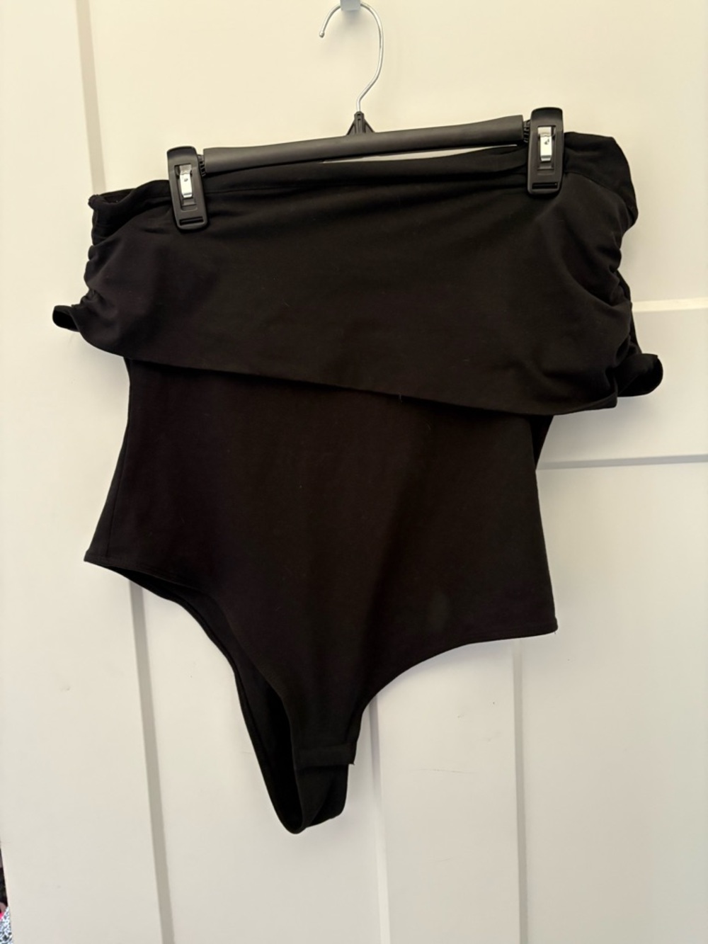 Black Off-Shoulder Bodysuit